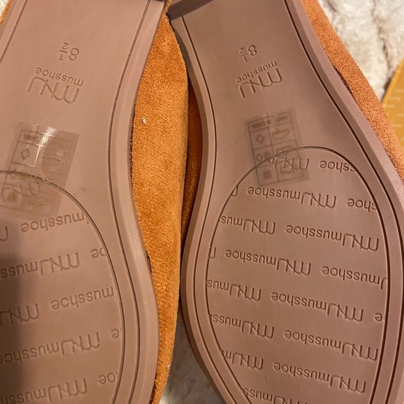 Musshoe Burnt Orange Suede Mules Women's Size 8.5 - Picture 7 of 8